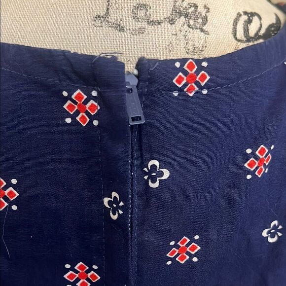 Vintage Juniors Of San Francisco Bohemian Front Lace Design Print Dress - Picture 6 of 14